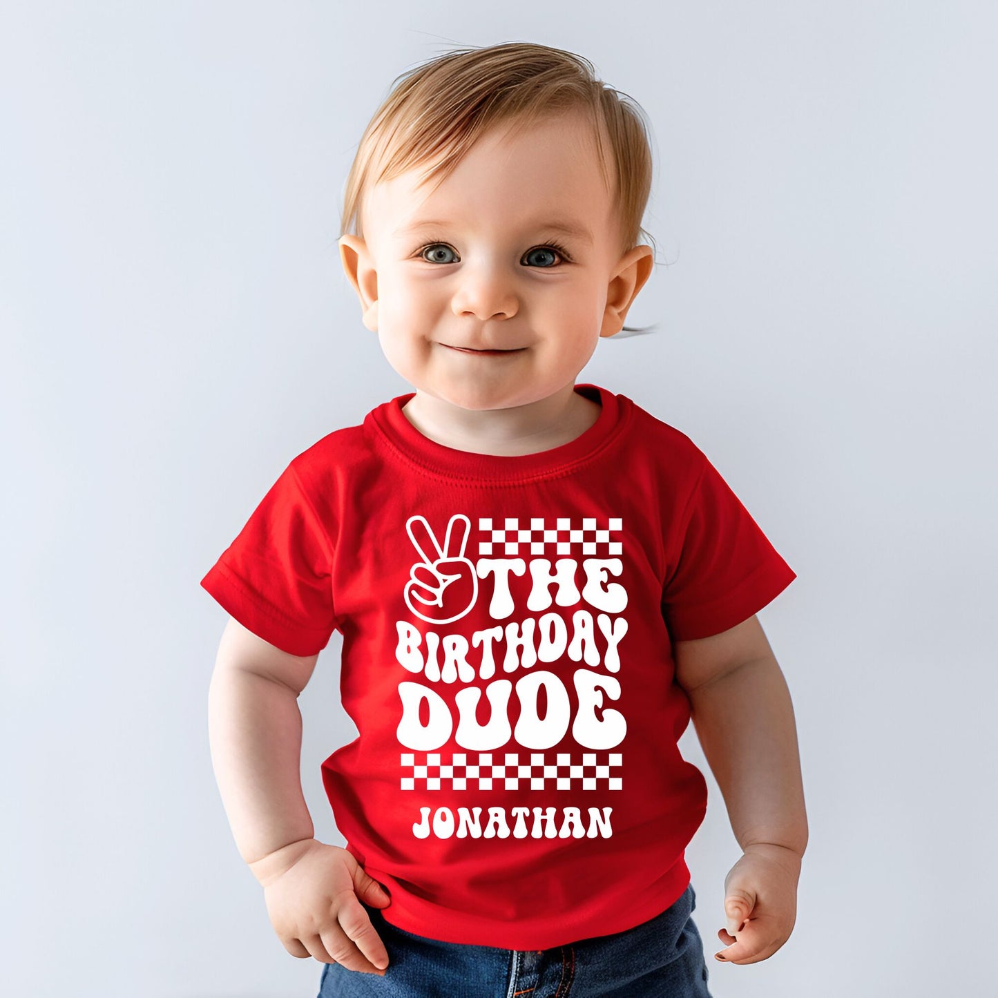 Personalized "The Birthday Dude" Baby Romper / Baby Tees