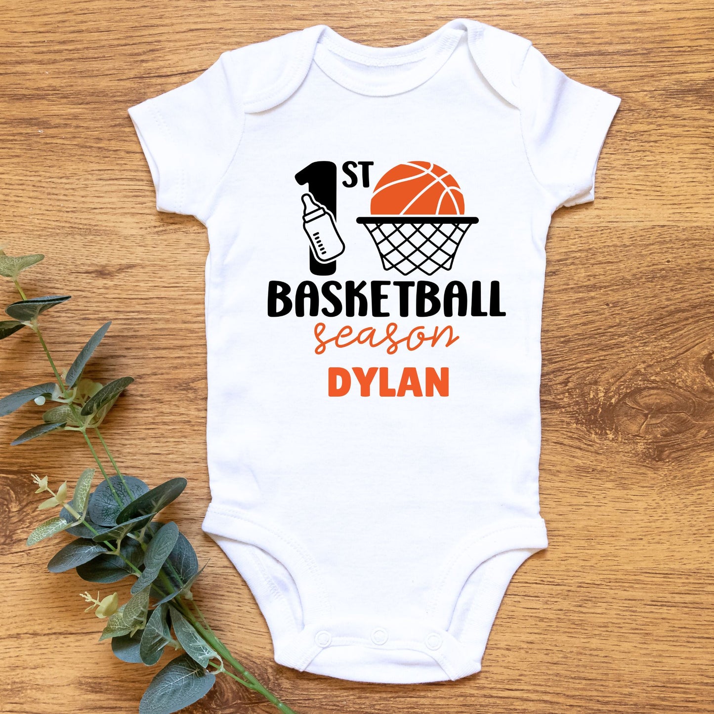 Personalized "1st Basketball Season" Baby Romper