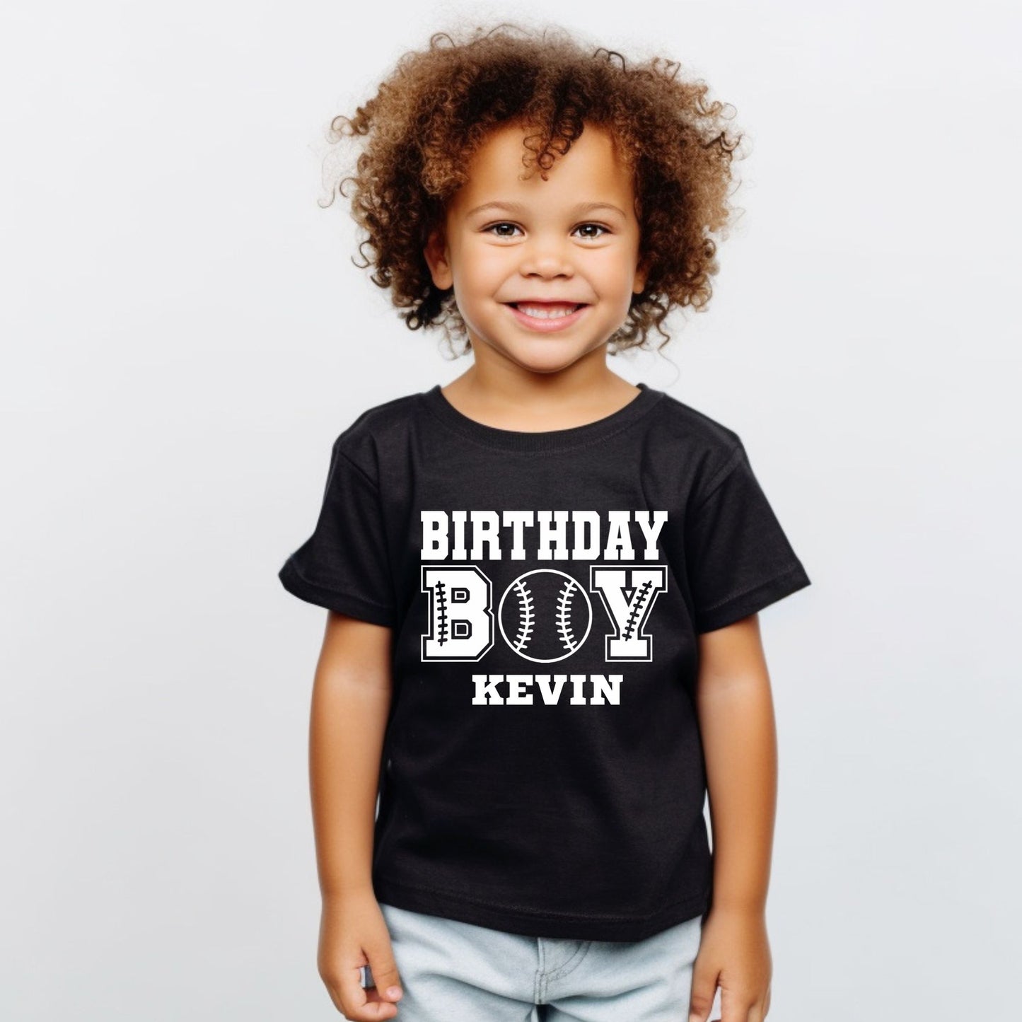 Personalized "Birthday Boy" Baseball Baby Romper / Baby Tees