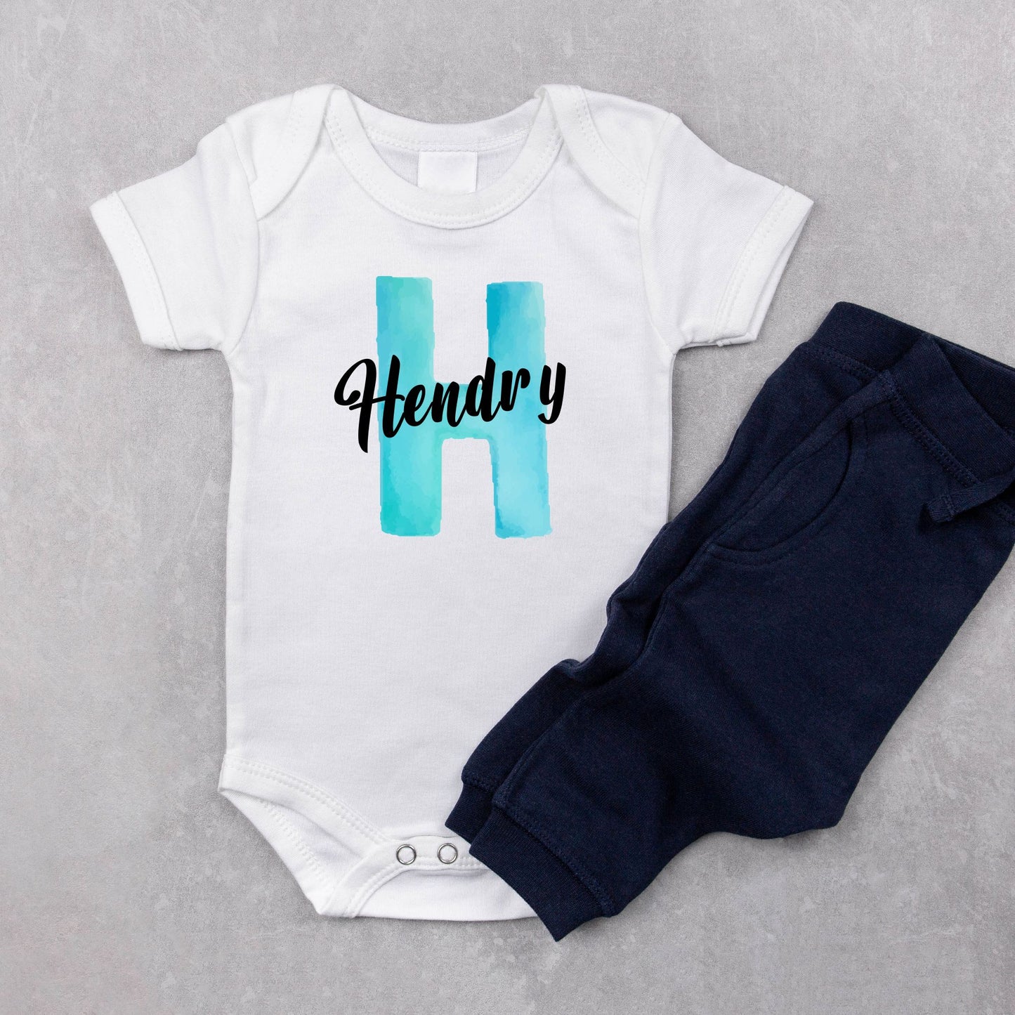 Personalized "Colorful Alphabet" Baby Romper / Baby Tees
