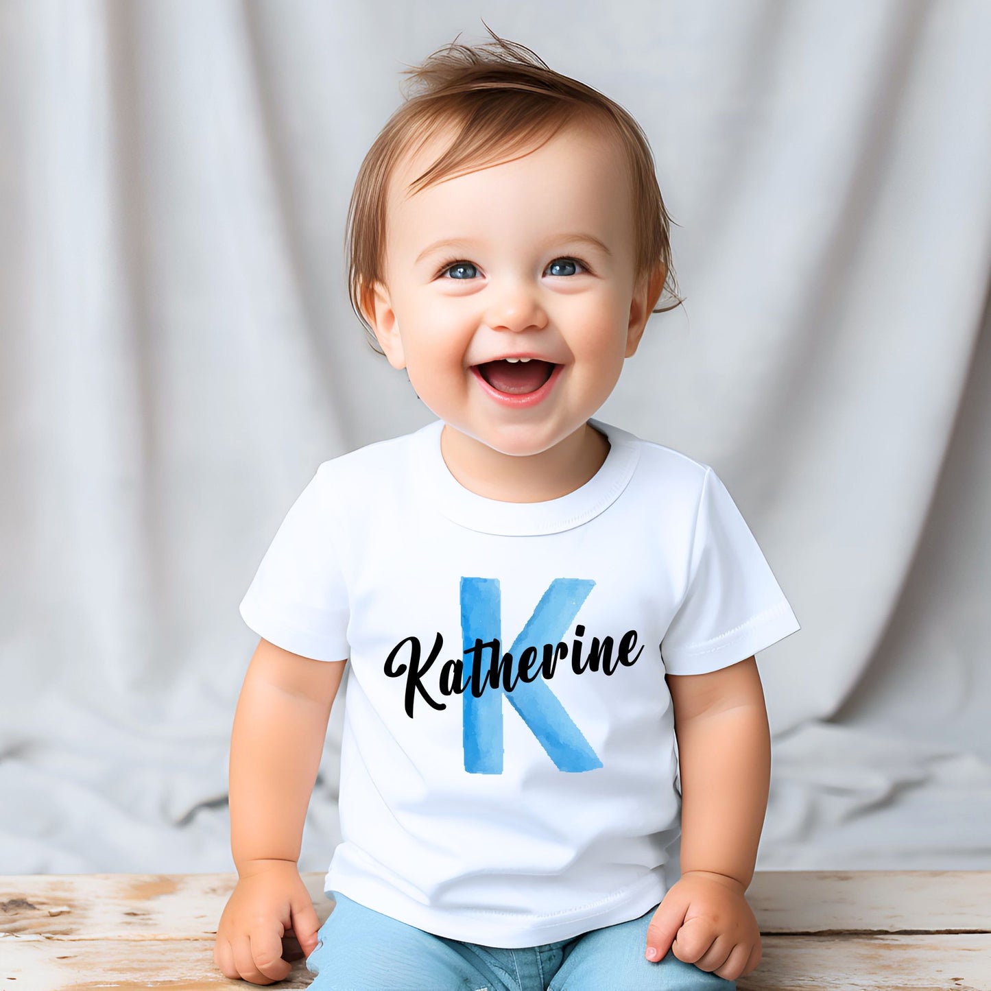 Personalized "Colorful Alphabet" Baby Romper / Baby Tees