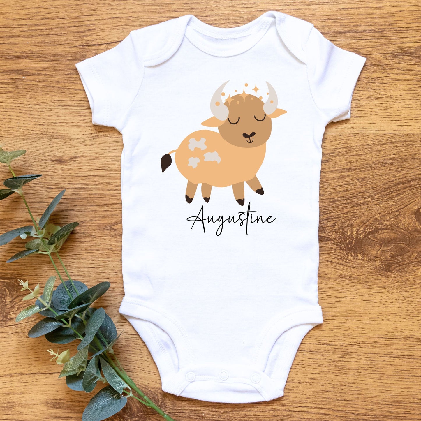 Personalized "Cosmic Charm" Zodiac Baby Romper