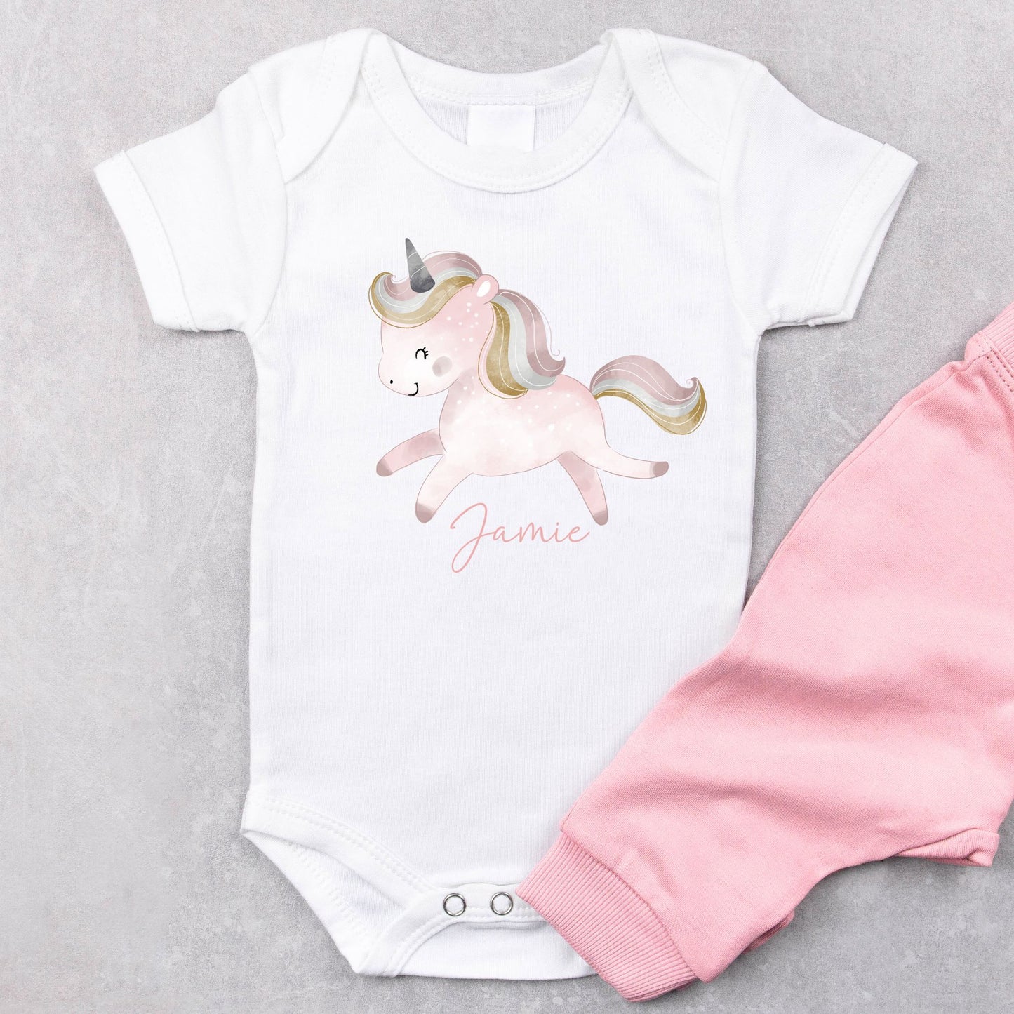 Personalized "Dreamland Unicorn" Onesie Baby Romper
