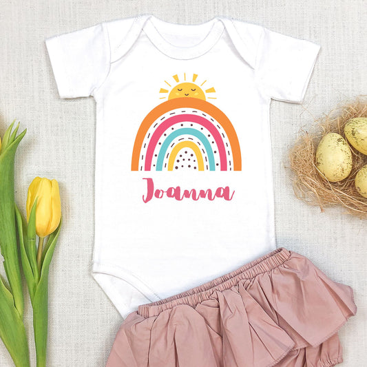Personalized "Dreamy Rainbow" Baby Romper