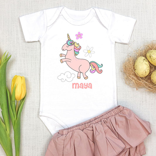 Personalized "Fairy-Tale" Unicorn Baby Romper