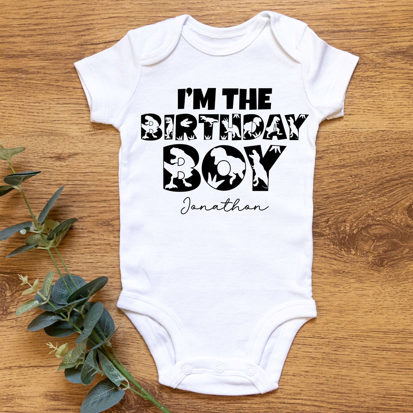 Personalized "I'm The Birthday Boy" Baby Romper