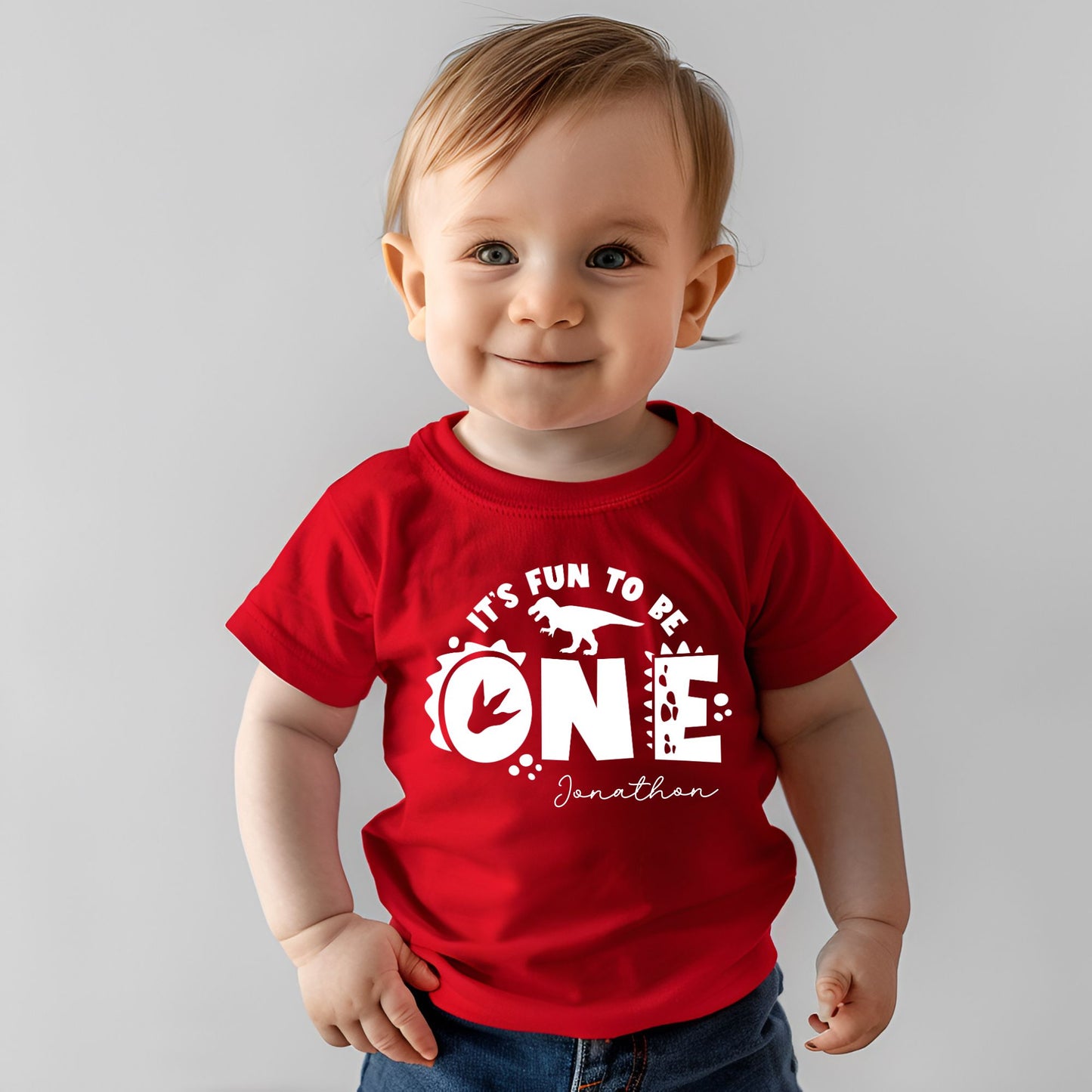 Personalized "It's Fun To Be One" Birthday Baby Romper / Baby Tees