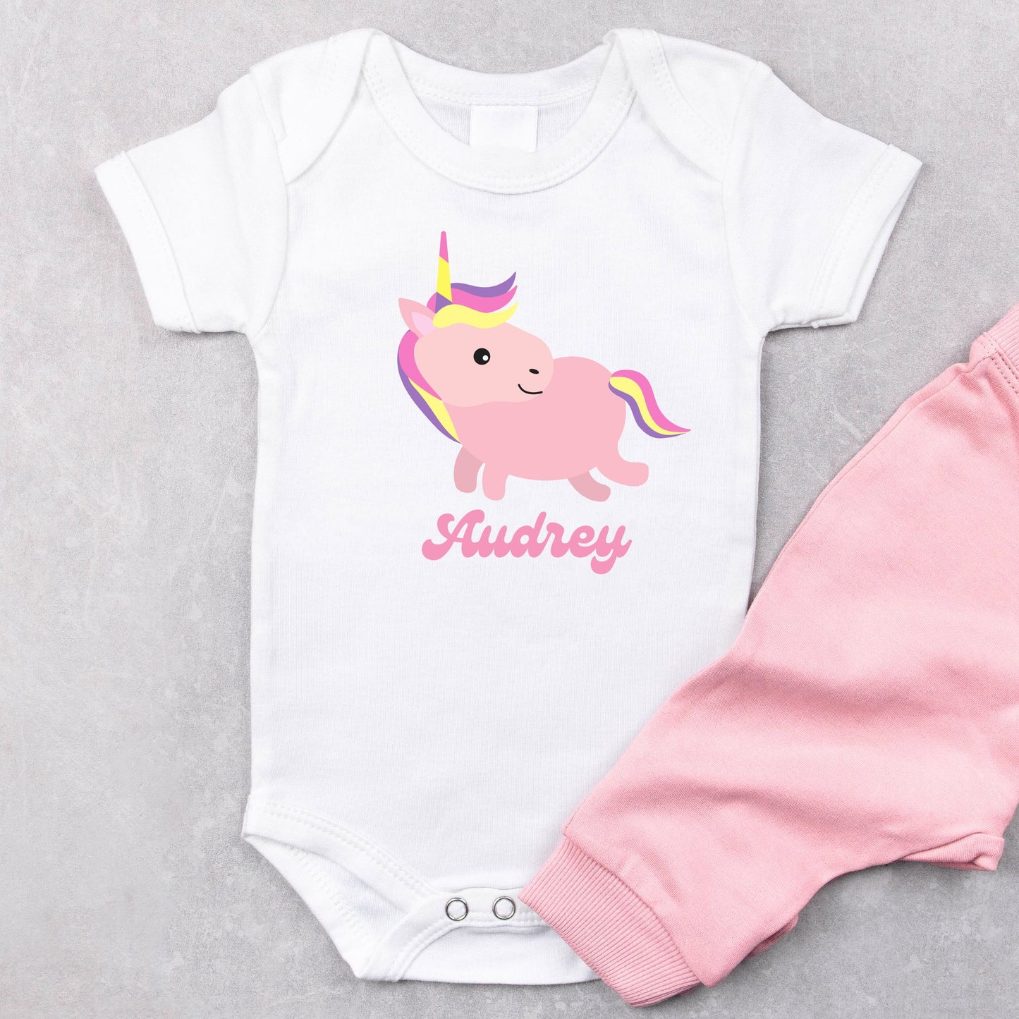Personalized "Magical Moments" Unicorn Onesie Baby Romper