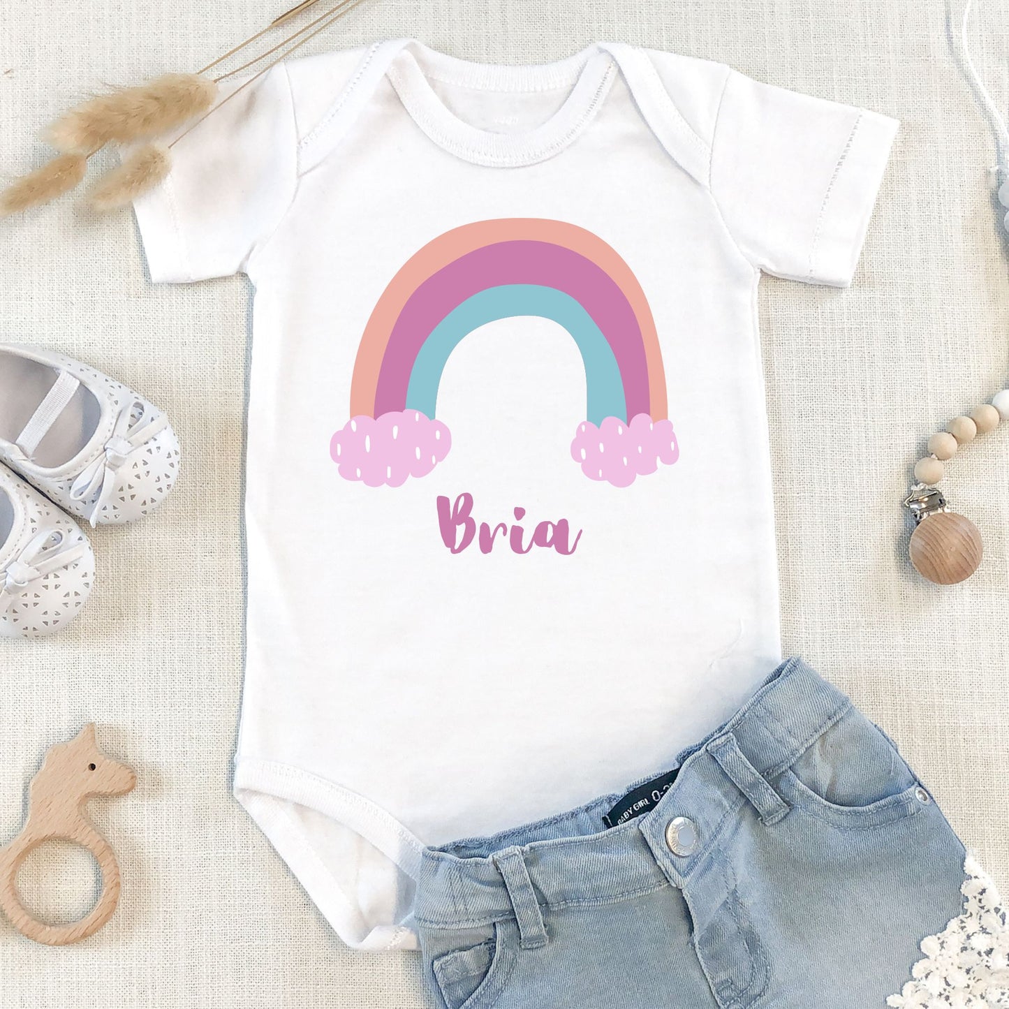 Personalized "Magical Rainbow" Baby Romper