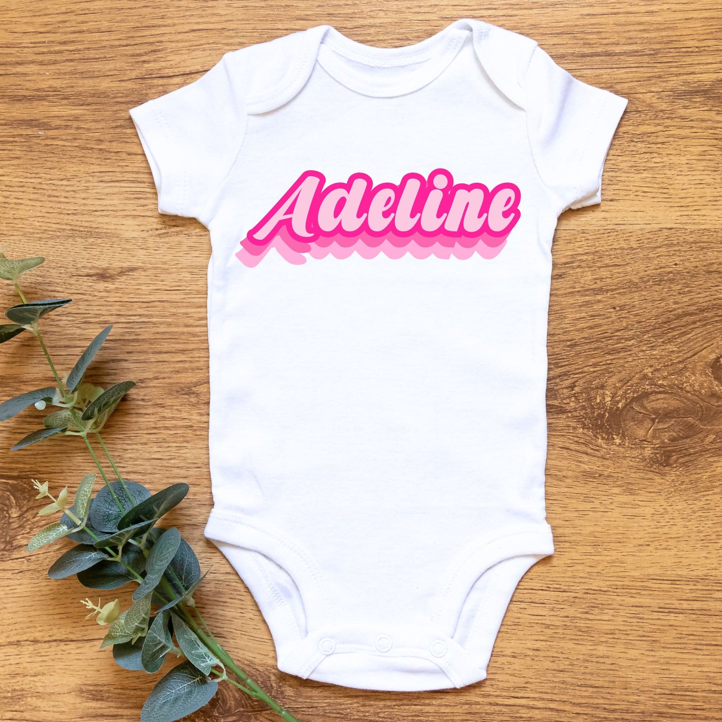 Personalized "Name Burst" Baby Romper / Baby Tees