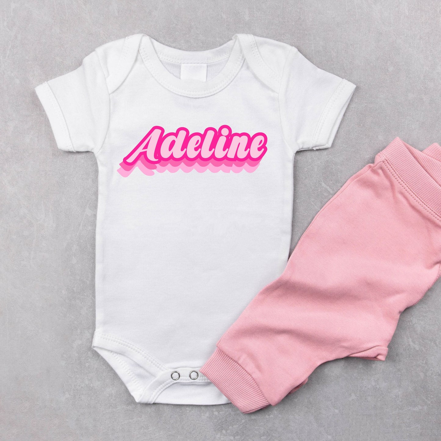 Personalized "Name Burst" Baby Romper / Baby Tees