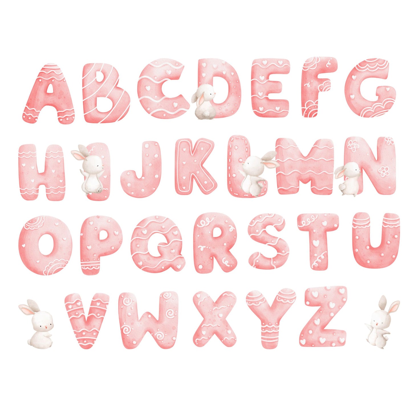 Personalized "Playful Alphabet" Rabbit & Bunny Baby Romper