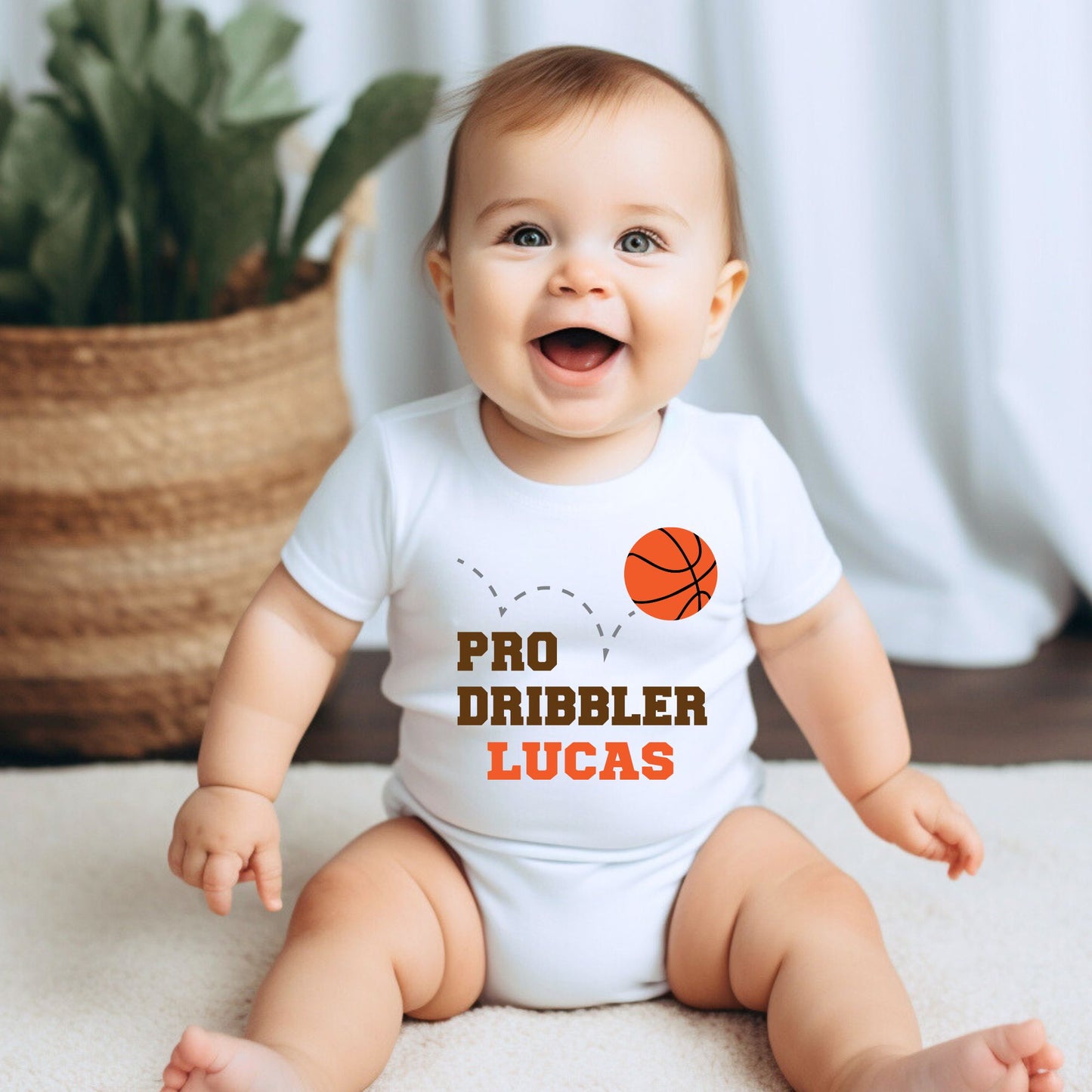 Personalized "Pro Dribbler" Sports Baby Romper