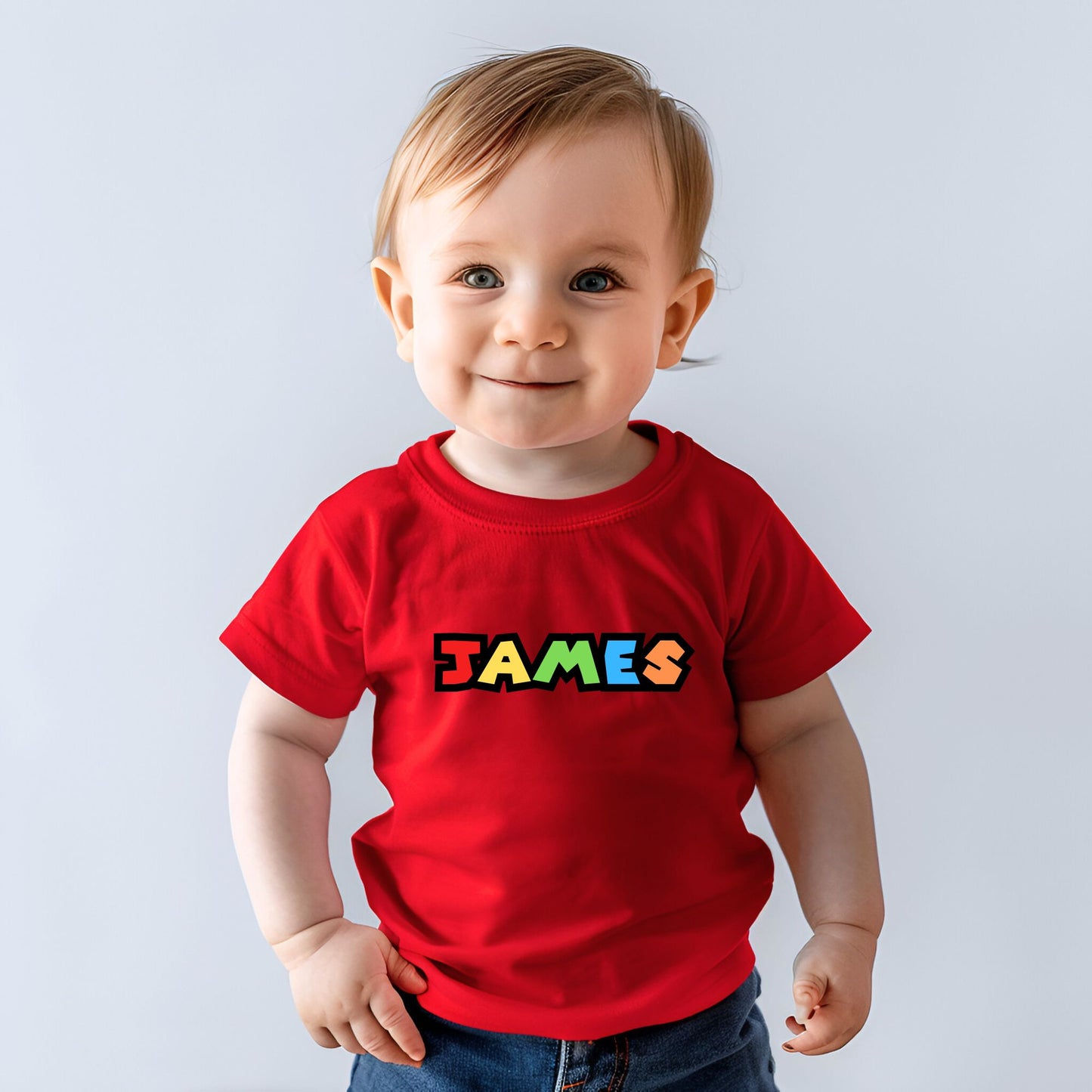 Personalized Mario Name Baby Romper / Baby Tees