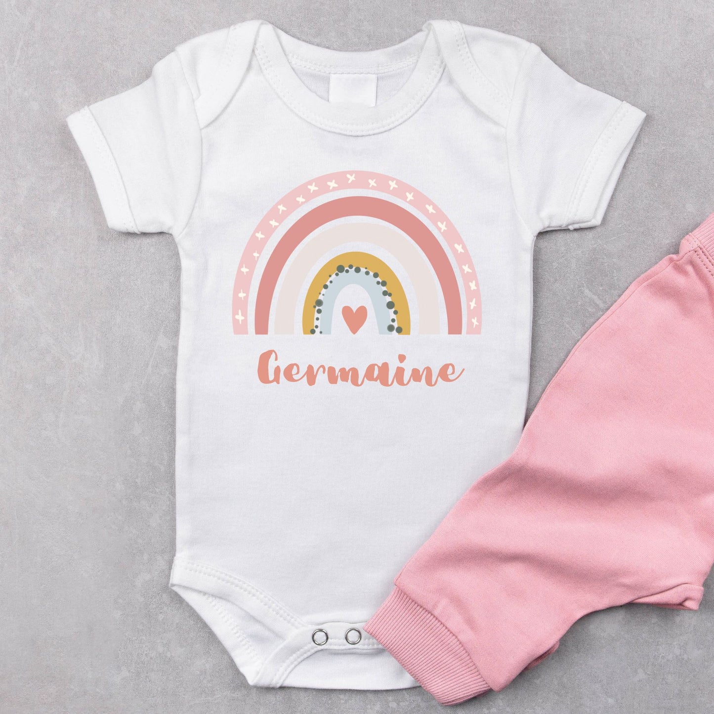 Personalized "Sweet Rainbow" Baby Romper