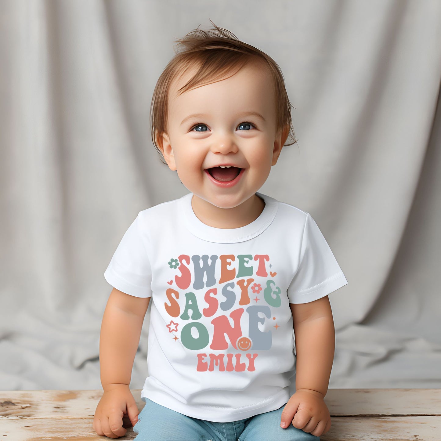 Personalized "Sweet Sassy & One" Birthday Baby Romper / Baby Tees