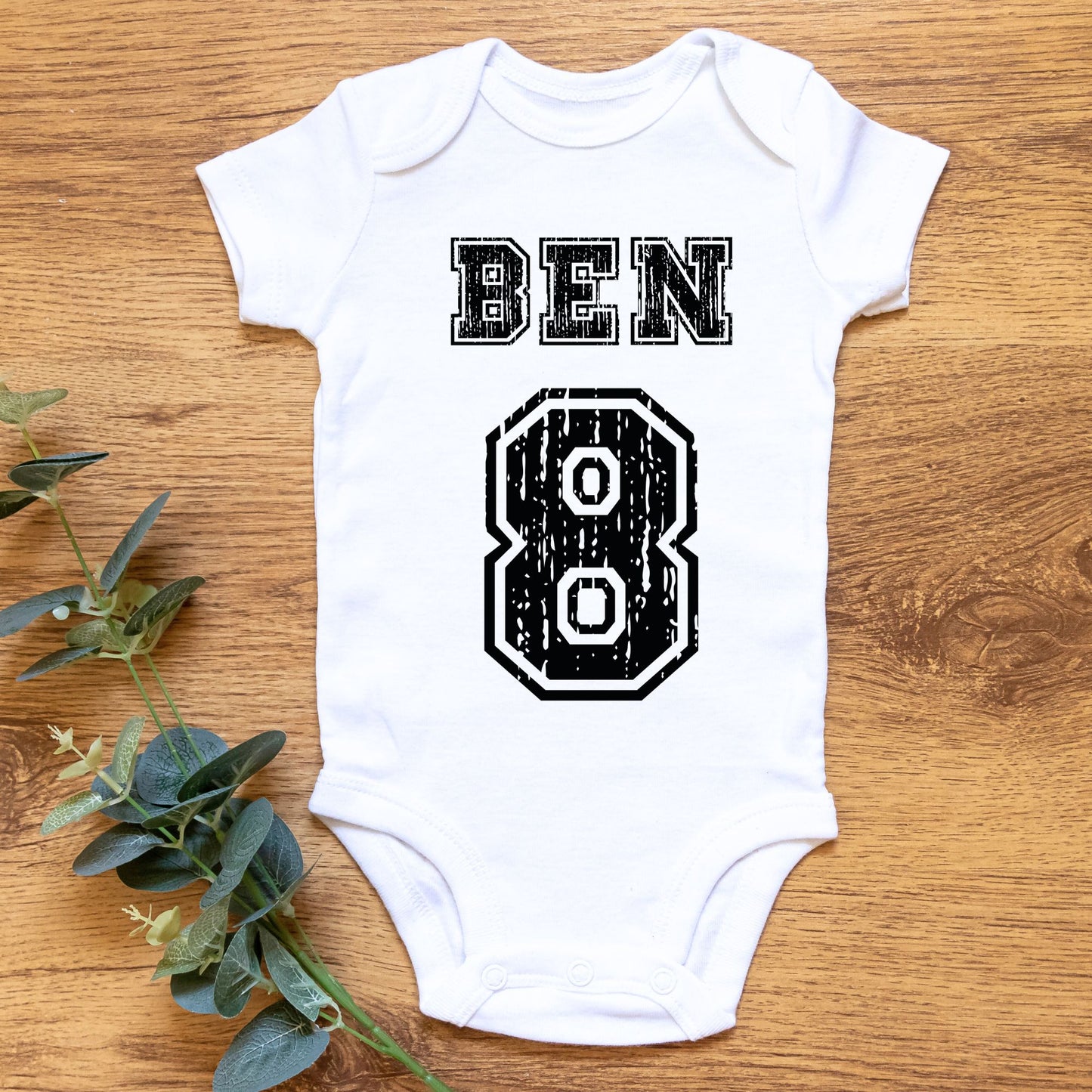 Personalized "Team Jersey" Sports Baby Romper