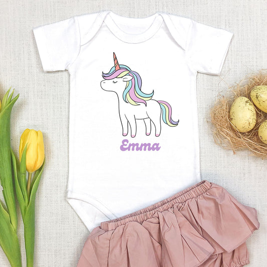 Personalized "Unicorn Magic" Unicorn Onesie Baby Romper