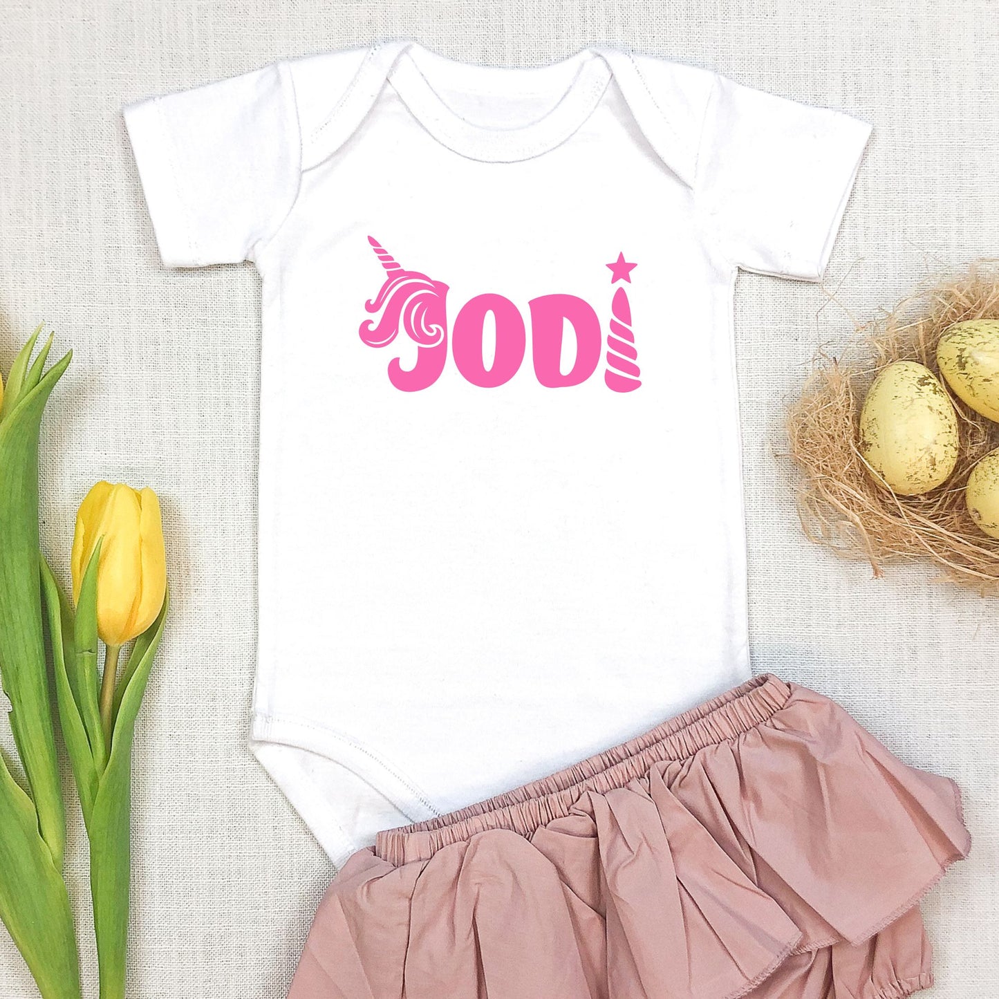 Personalized "Unicorn Name Magic" Baby Romper / Baby Tees