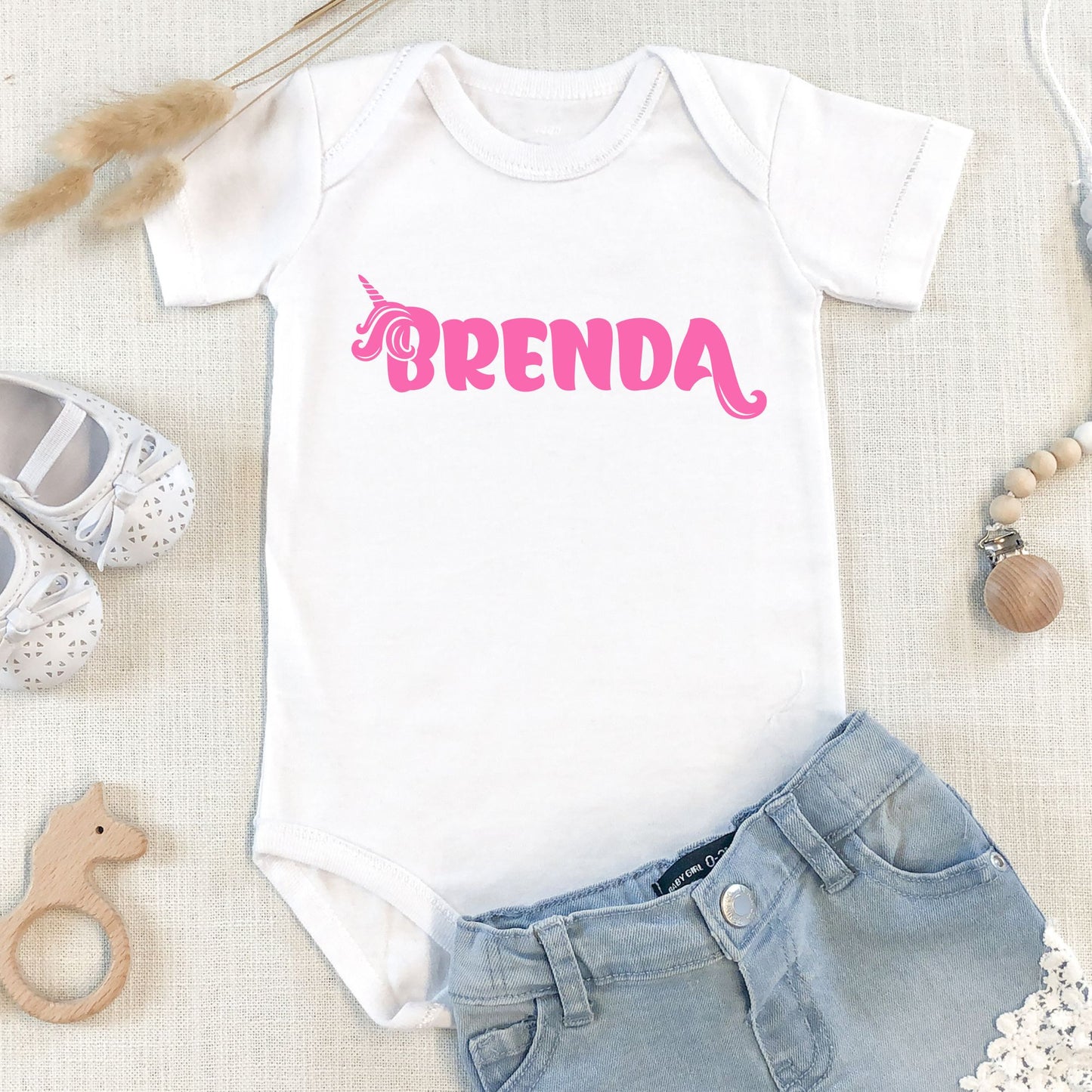 Personalized "Unicorn Name Magic" Baby Romper / Baby Tees