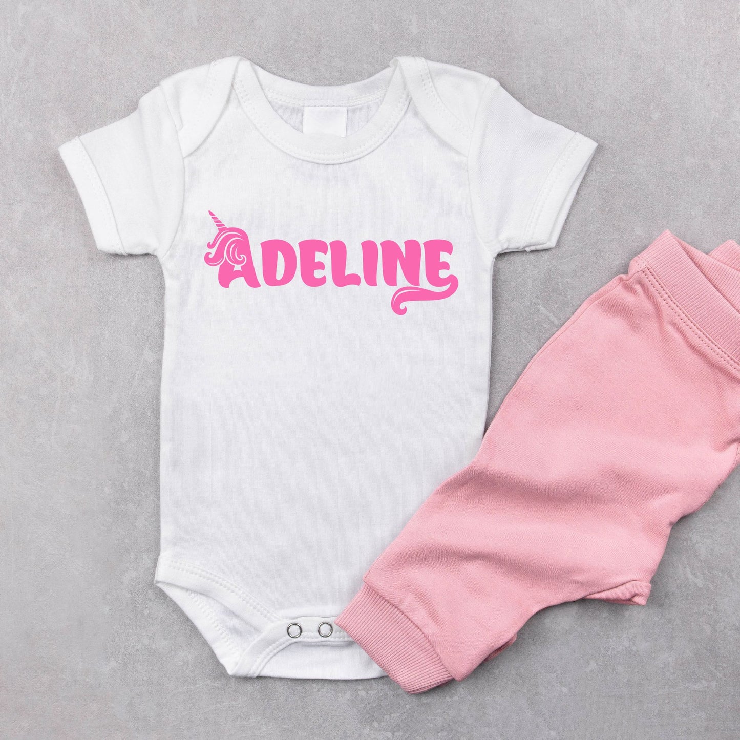 Personalized "Unicorn Name Magic" Baby Romper / Baby Tees