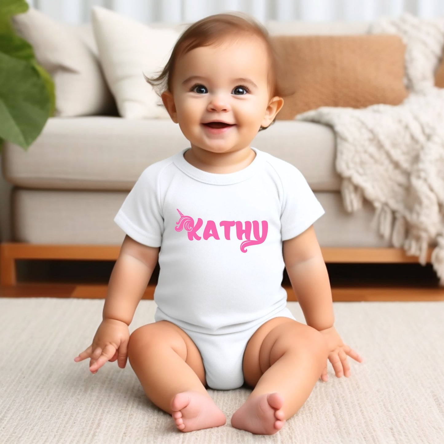 Personalized "Unicorn Name Magic" Baby Romper / Baby Tees
