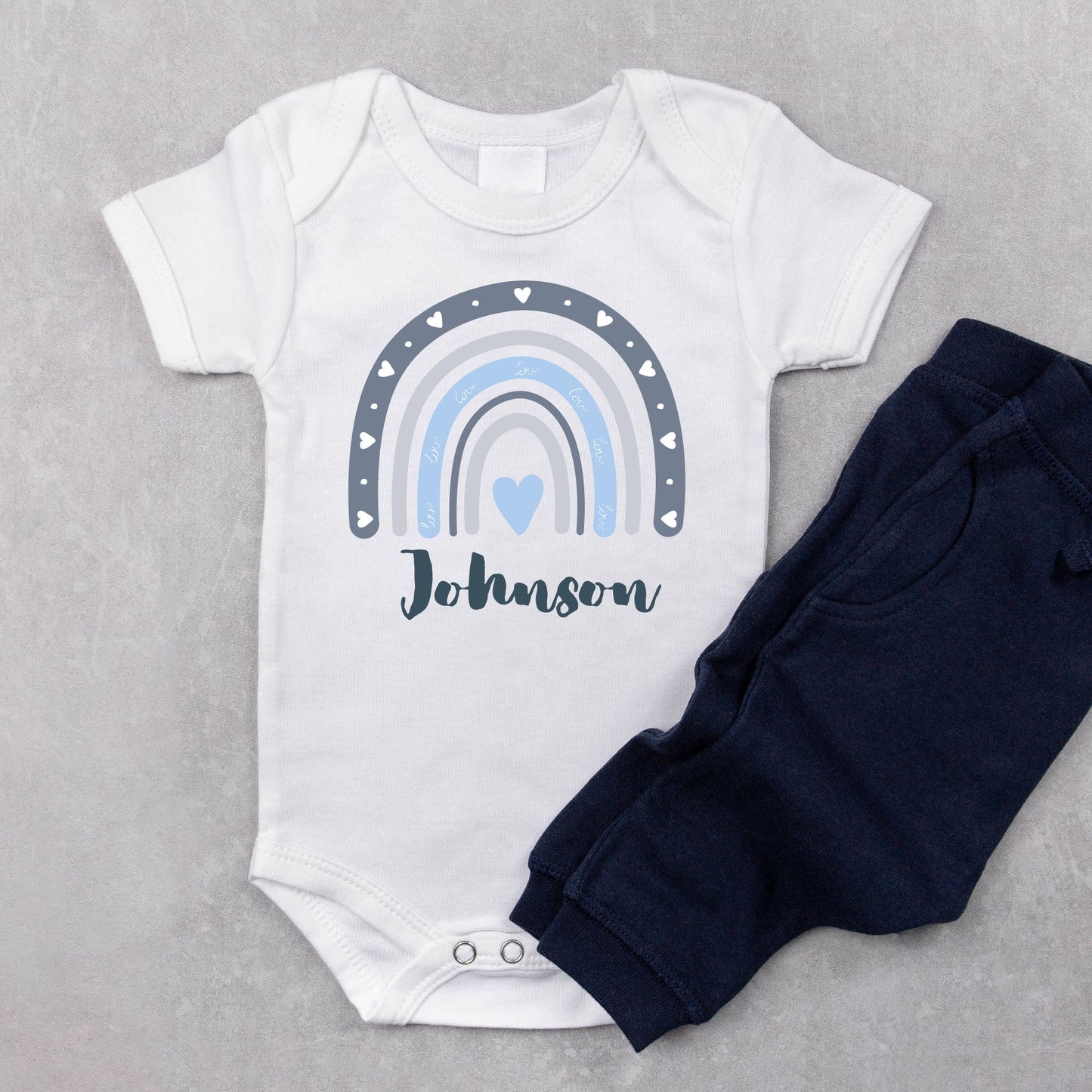 Personalized "Whimsical Rainbow" Baby Romper