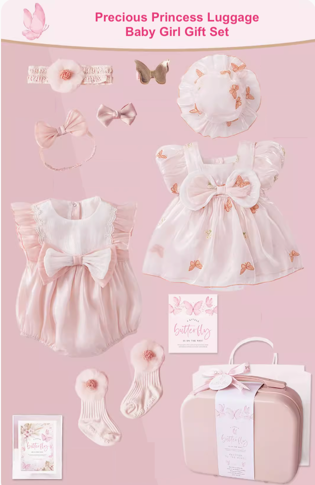 Precious Princess Luggage Baby Girl Gift Set 3-6 Months