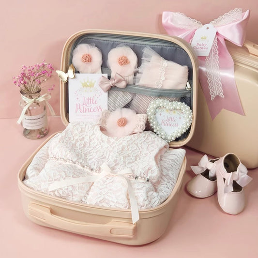 Pretty in Pink Luggage Baby Girl Gift Set 3-12 Months