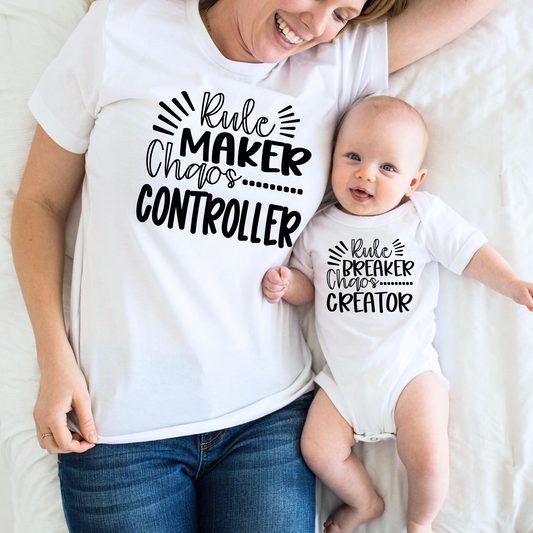 Rule Maker and Breaker - Mom and Baby Matching Outfits