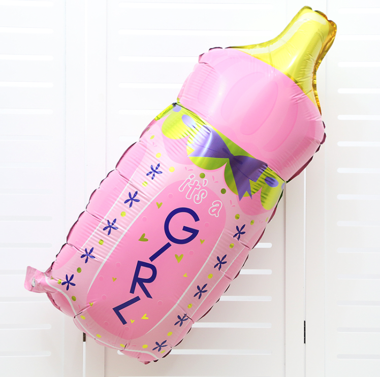 It's A Girl Milk Bottle Helium Balloon - 35 x 65 cm