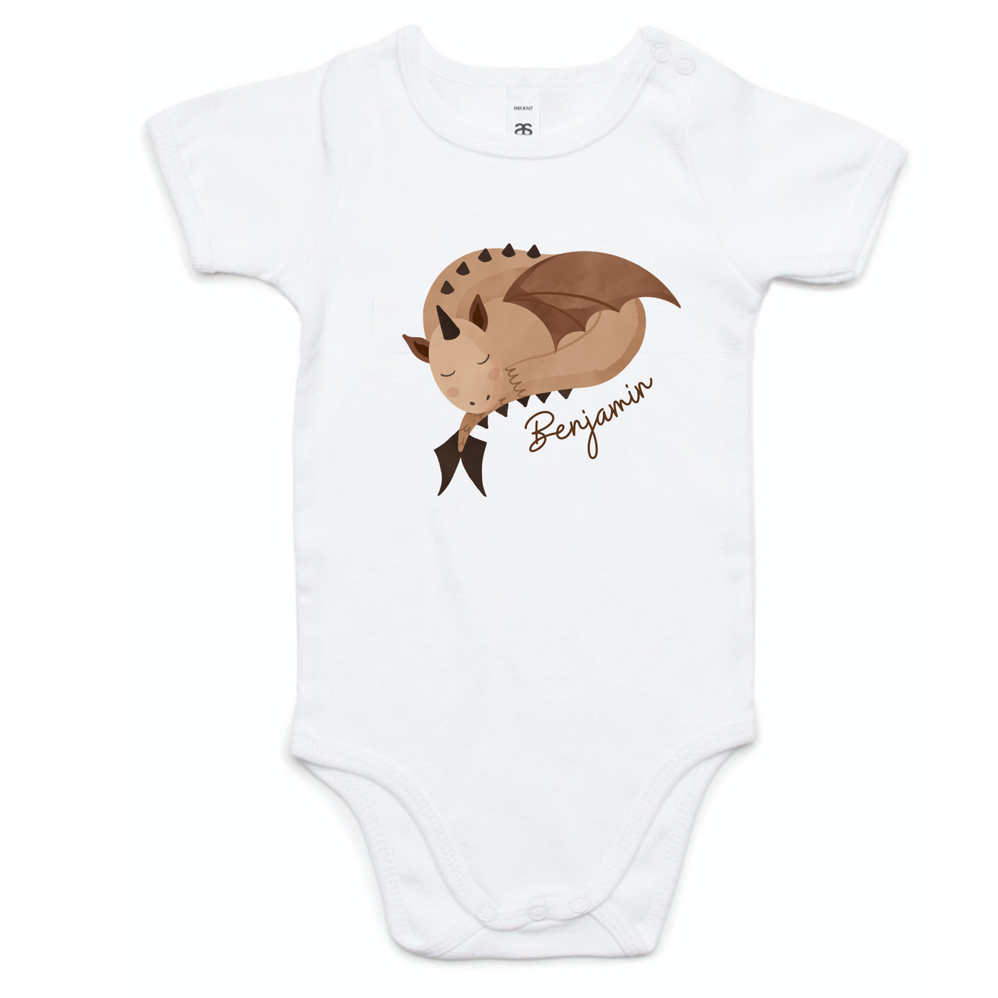 Sleepy Dragons: Baby Boy's Personalized Onesie