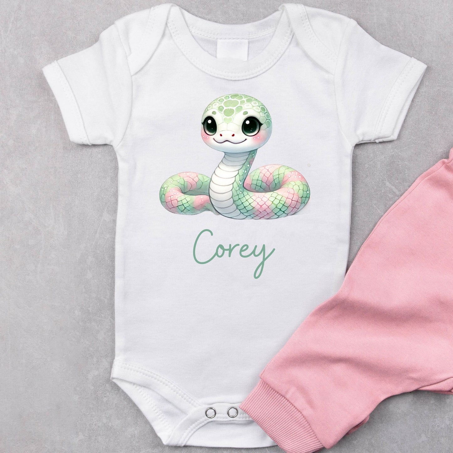 Sssmiling Snake Personalized Baby Romper
