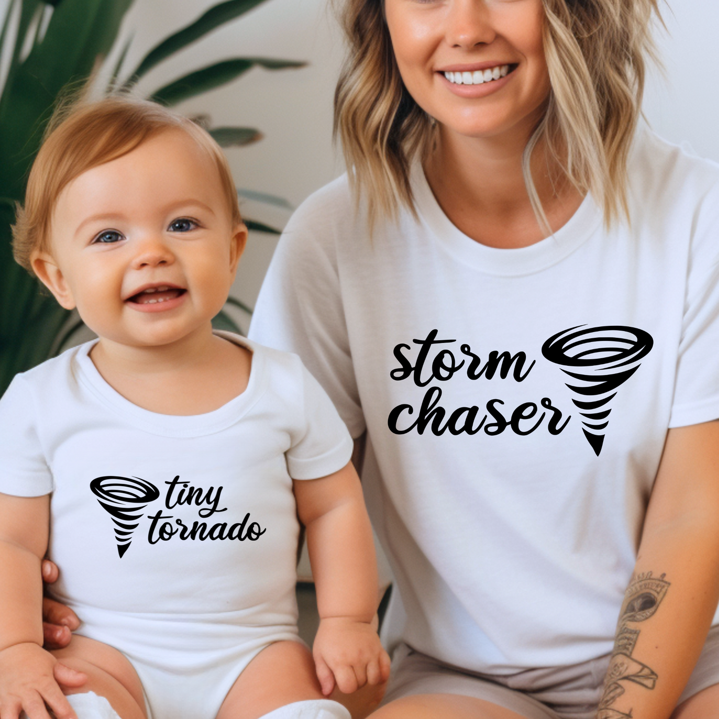 Storm Chaser Mom & Tiny Tornado Baby - Mommy and Me Outfits