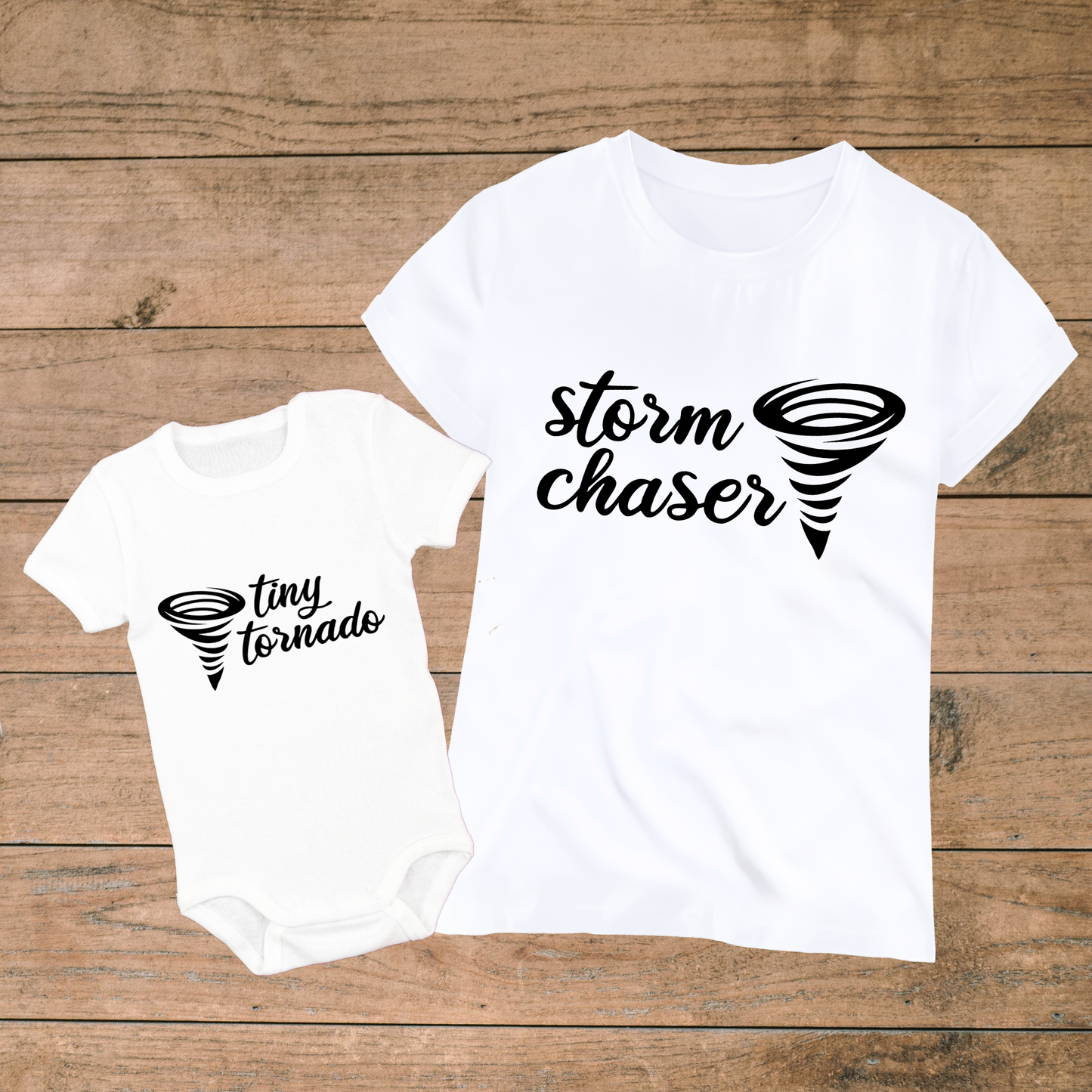 Storm Chaser Mom & Tiny Tornado Baby - Mommy and Me Outfits
