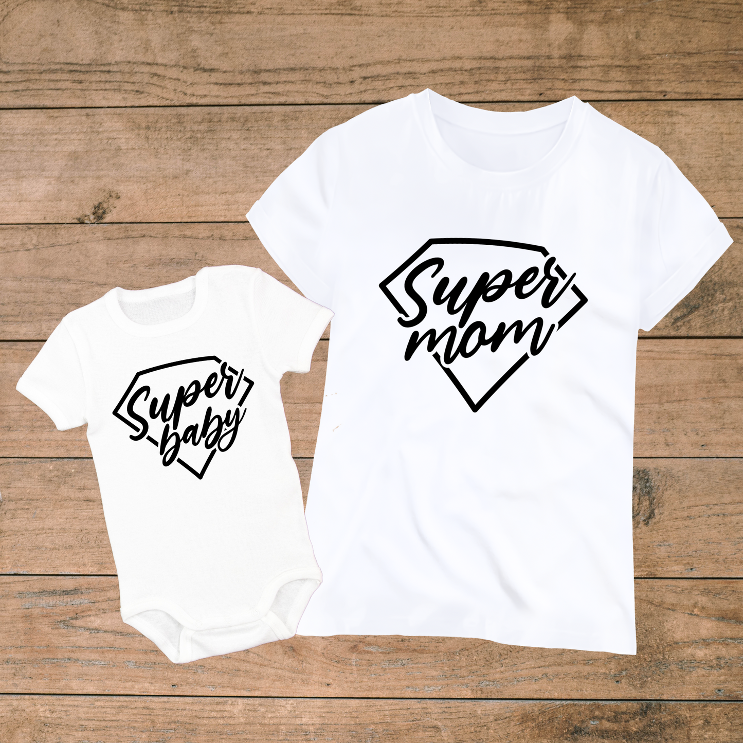 Super Mom, Super Baby - Matching Outfit for Mom and Baby