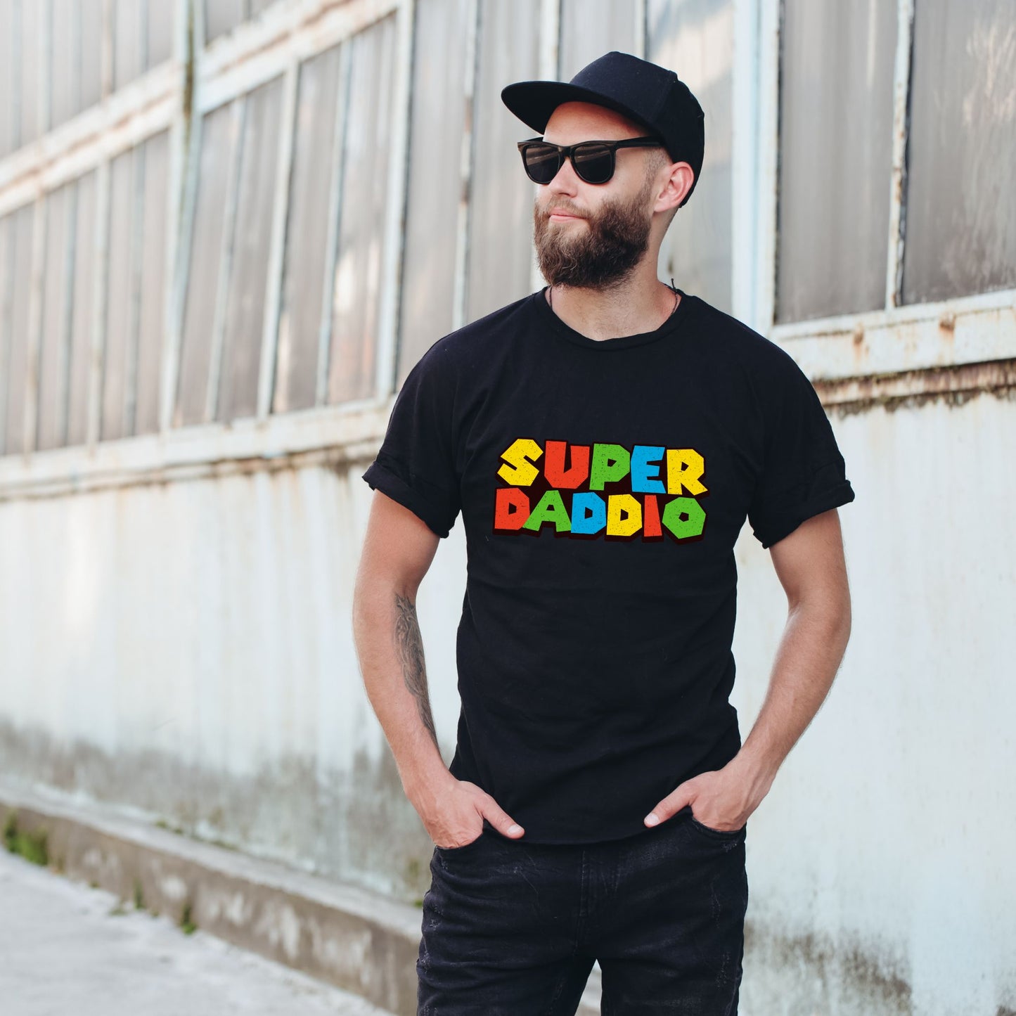 "Super Daddio" Bold & Colorful Father's Day T-Shirt