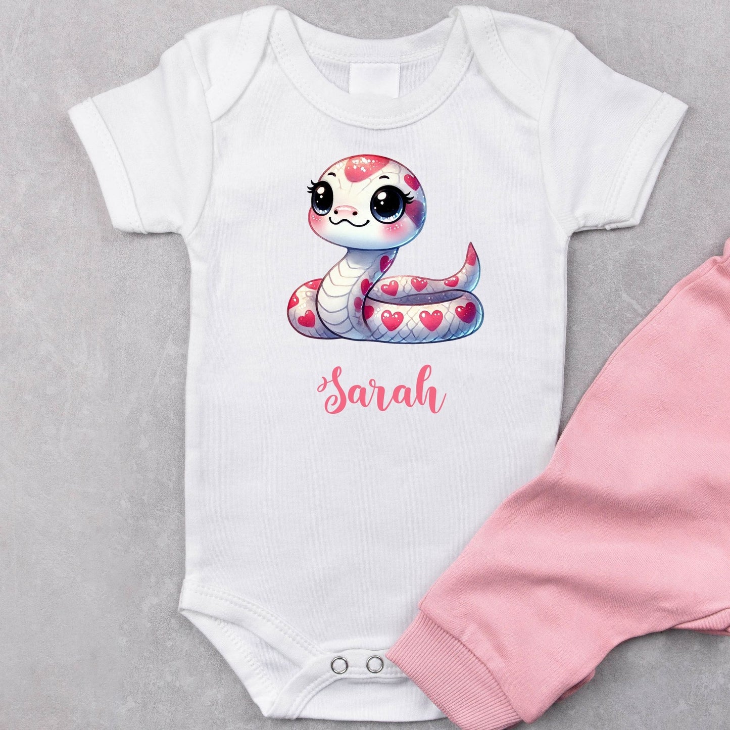 Sssuper Cute: Personalized Snake Baby Onesie