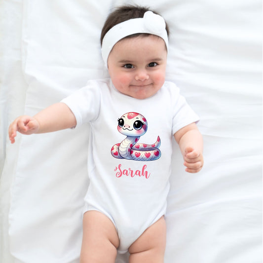 Sssuper Cute: Personalized Snake Baby Onesie