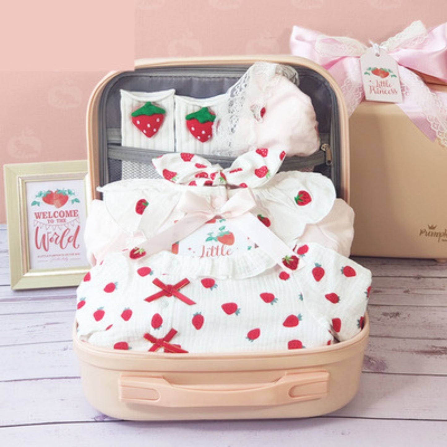 Sweet Strawberry Baby Girl Gift Set 0-3 Months