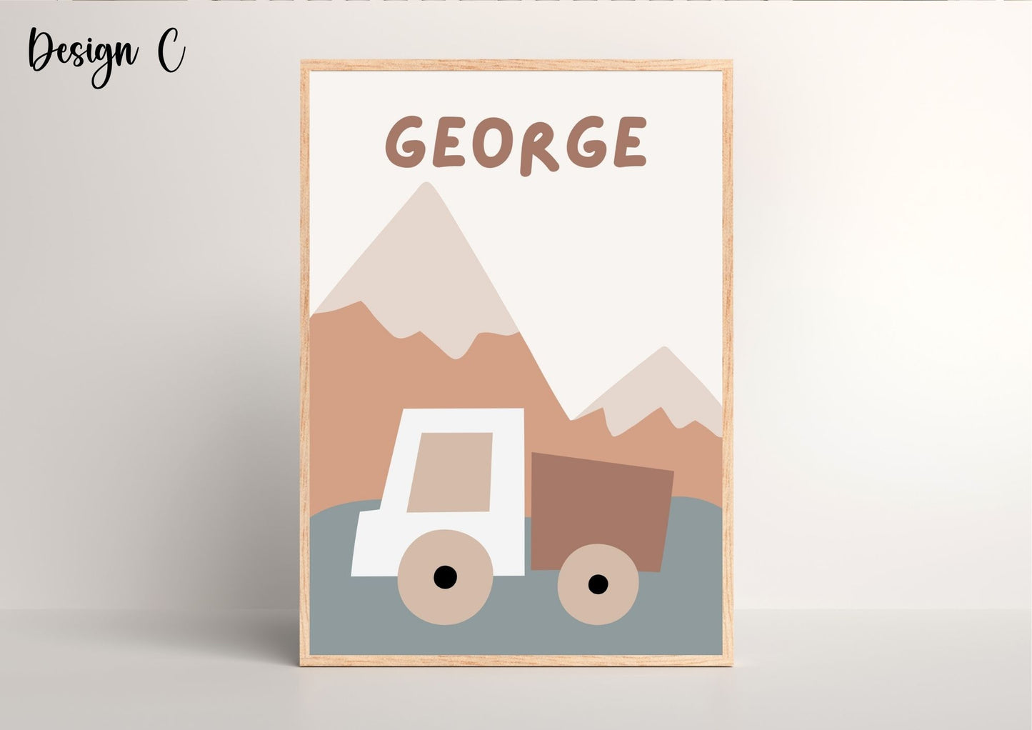 World of Transport: Personalized Vehicle Name Poster