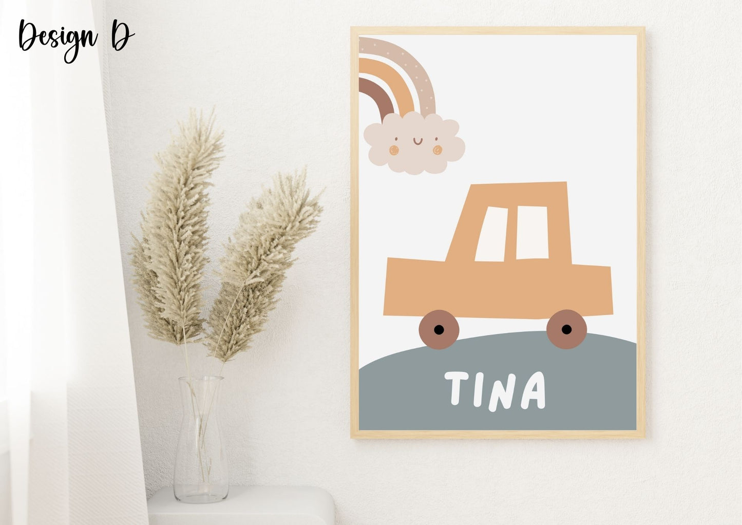 World of Transport: Personalized Vehicle Name Poster