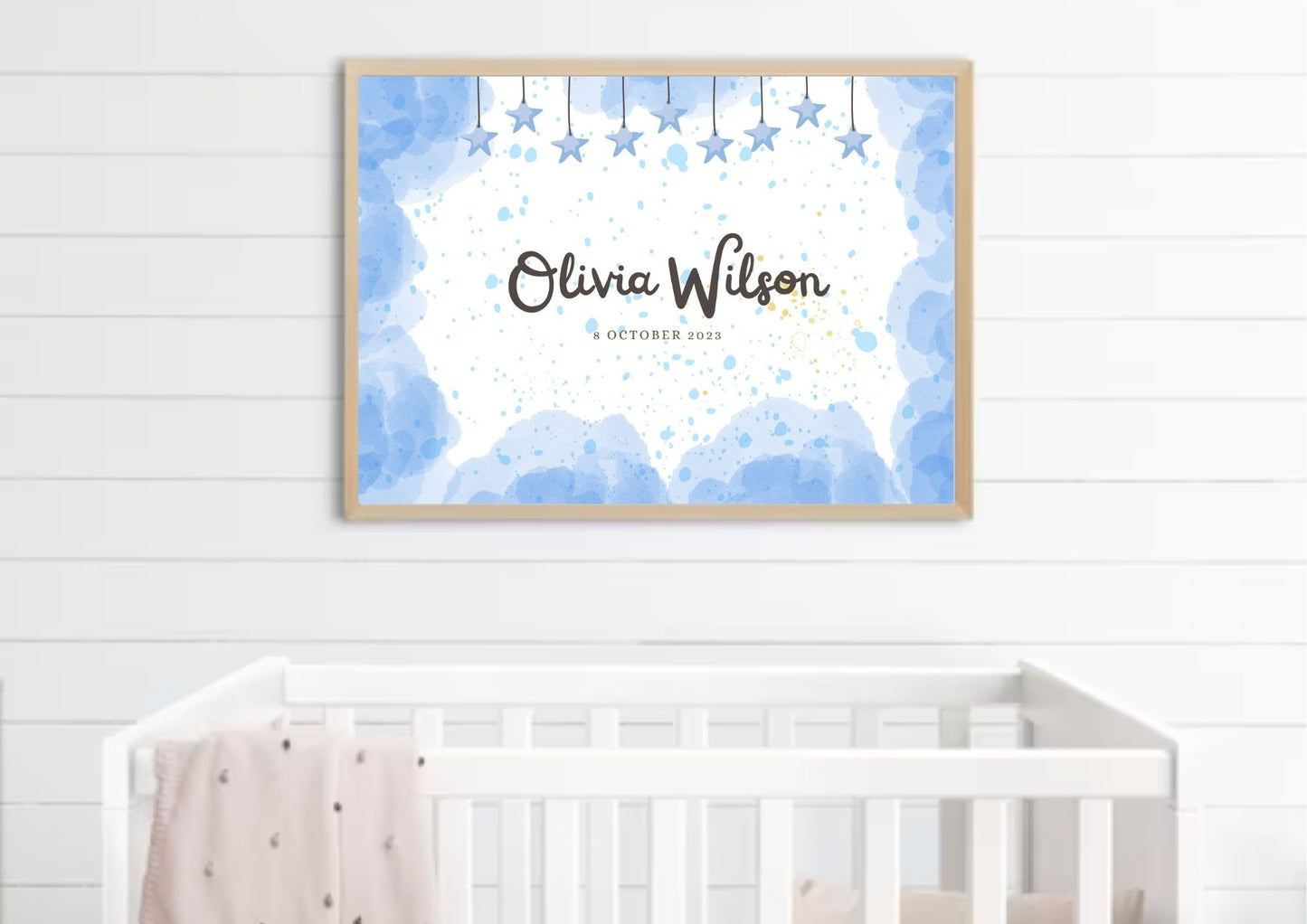 Twinkle Dreams: Personalized Name Nursery Poster