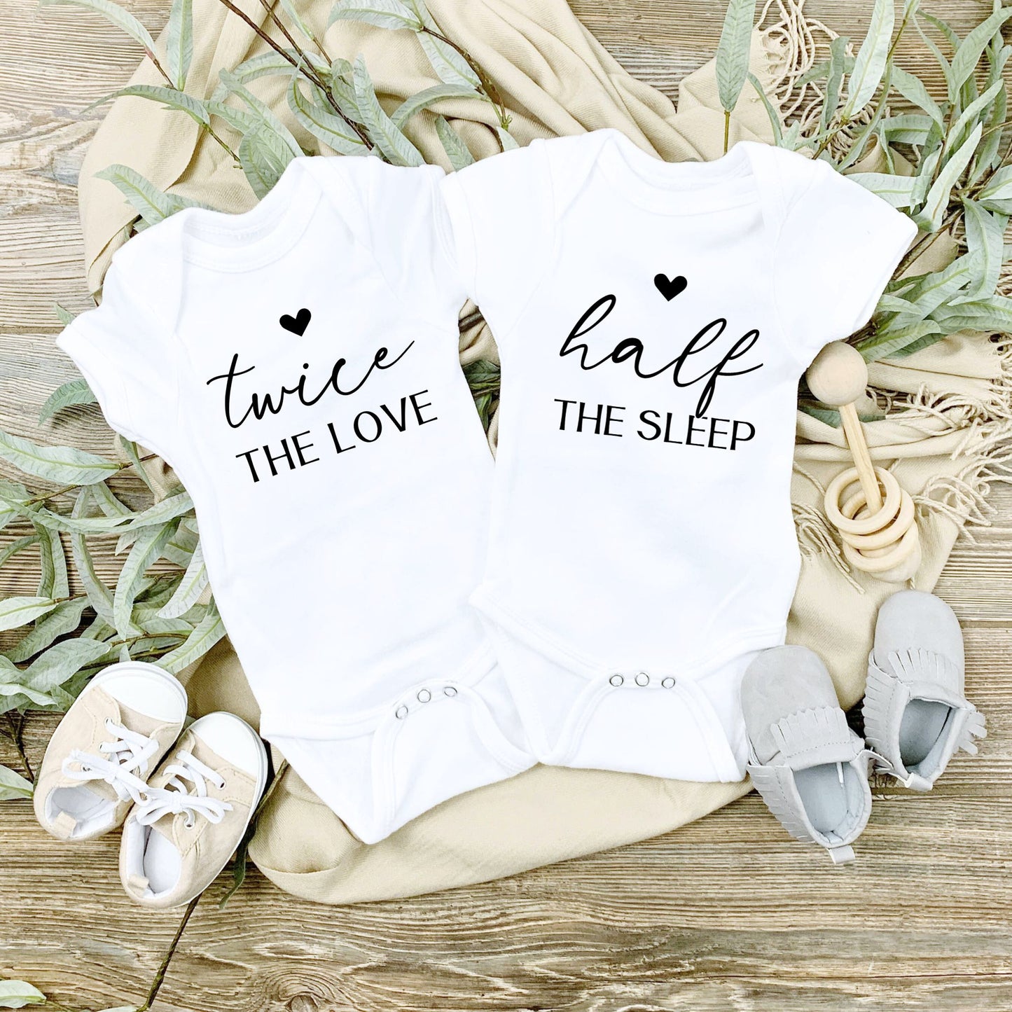 Twins in Sync : Personalized Baby Onesies