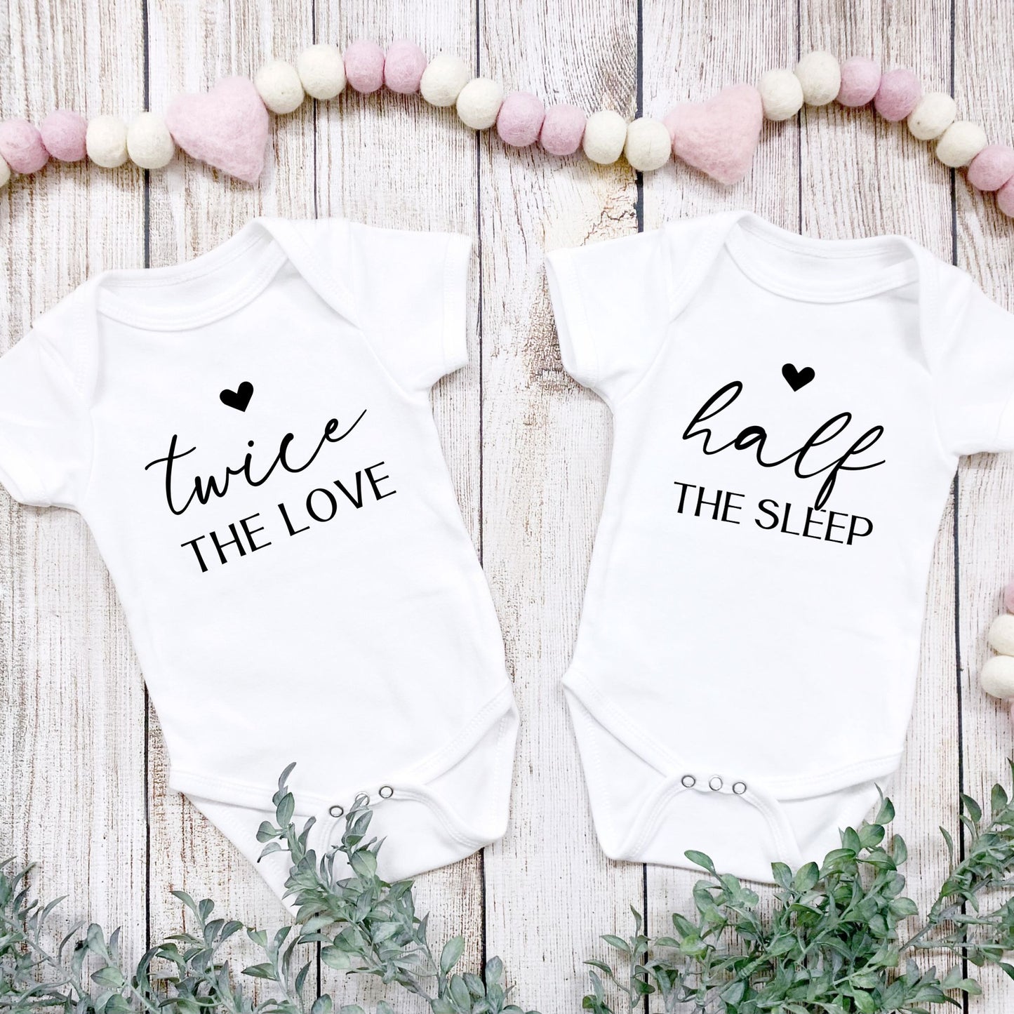 Twins in Sync : Personalized Baby Onesies