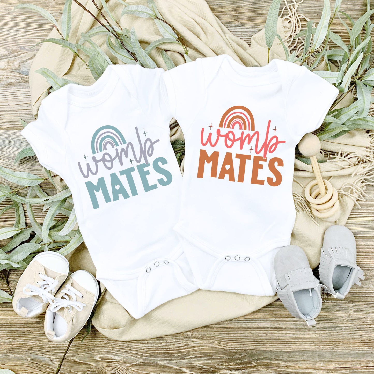 Womb Mates β Personalized Twin Matching Onesies