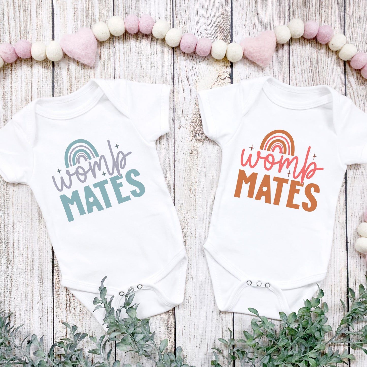 Womb Mates β Personalized Twin Matching Onesies