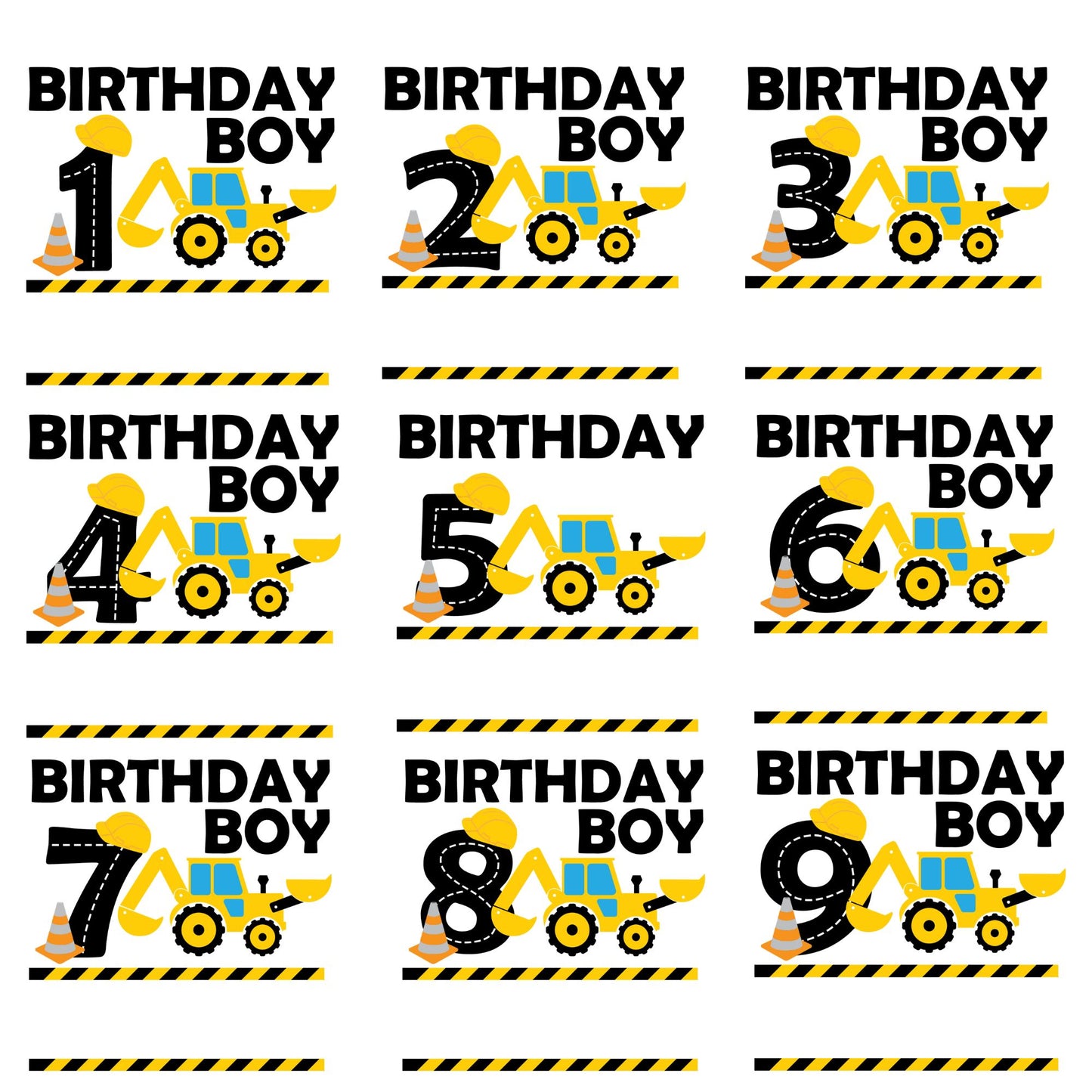 Personalized "Birthday Boy" Baby Romper / Baby Tees: Bulldoze into Fun!"