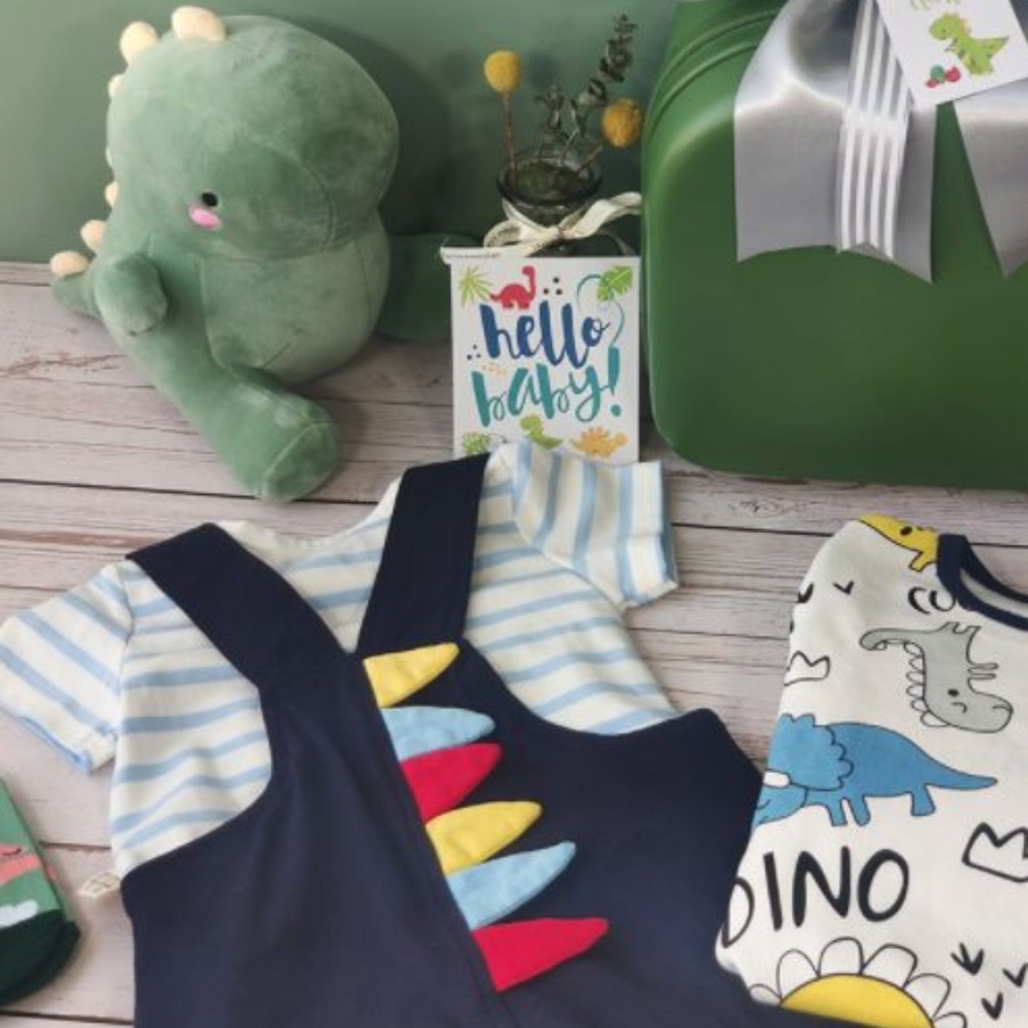 12 pc Little Dinosaur Baby Boy Birthday Gift Set Luggage 12-18 months
