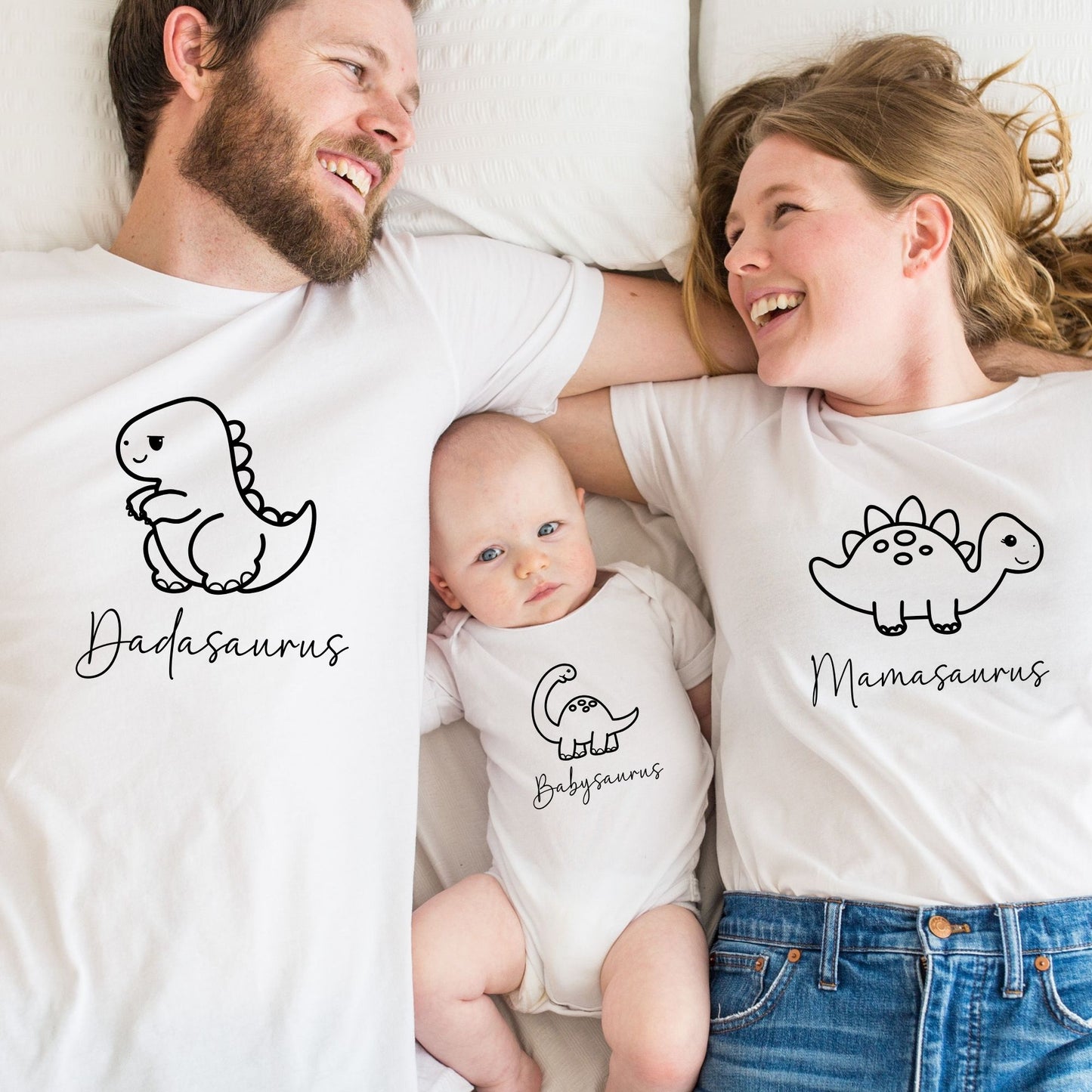 Dino Matching Family Tees & Baby Romper Set